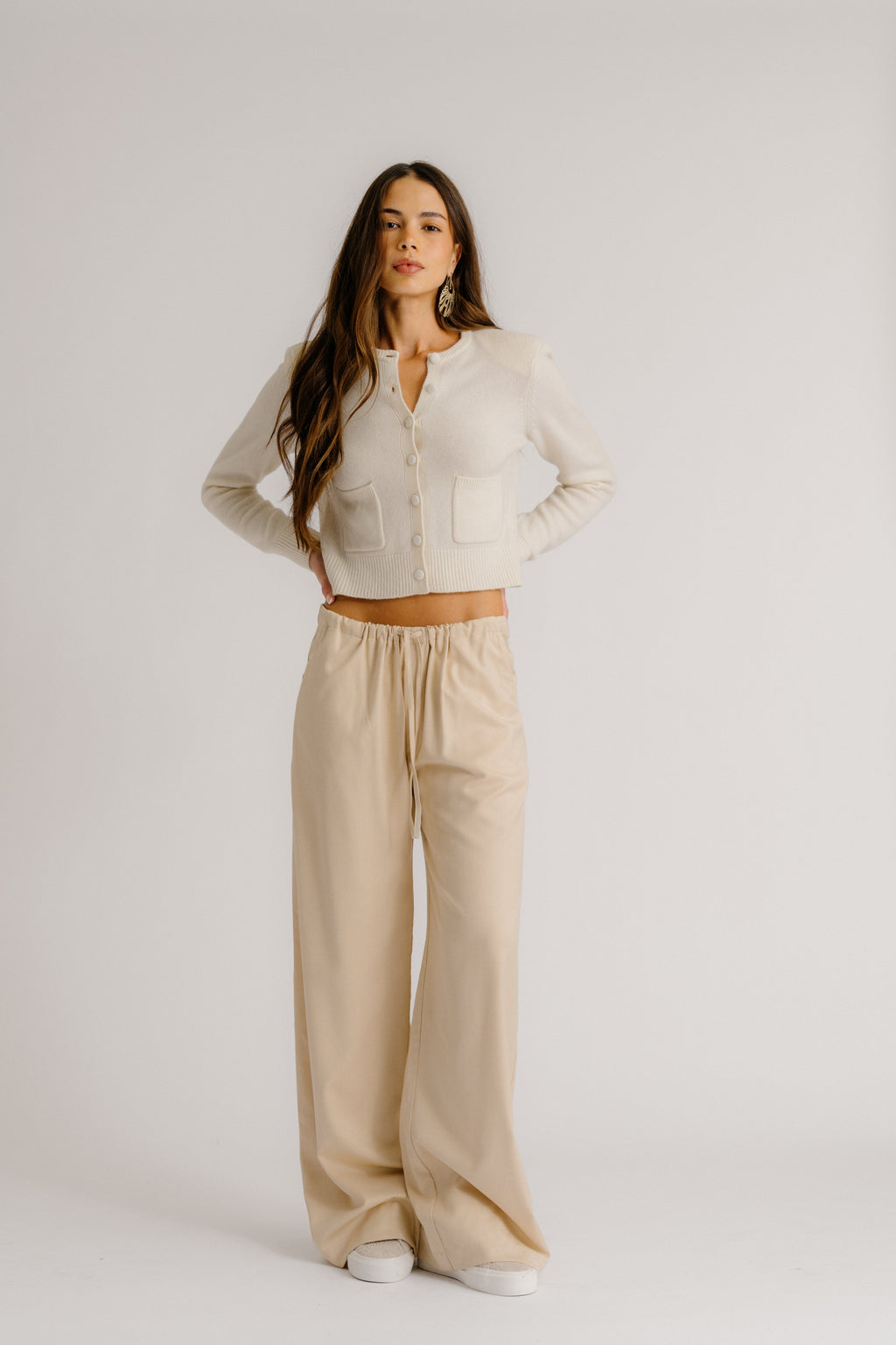 GEMMA PULL ON STRAIGHT LEG PANT | OATMEAL