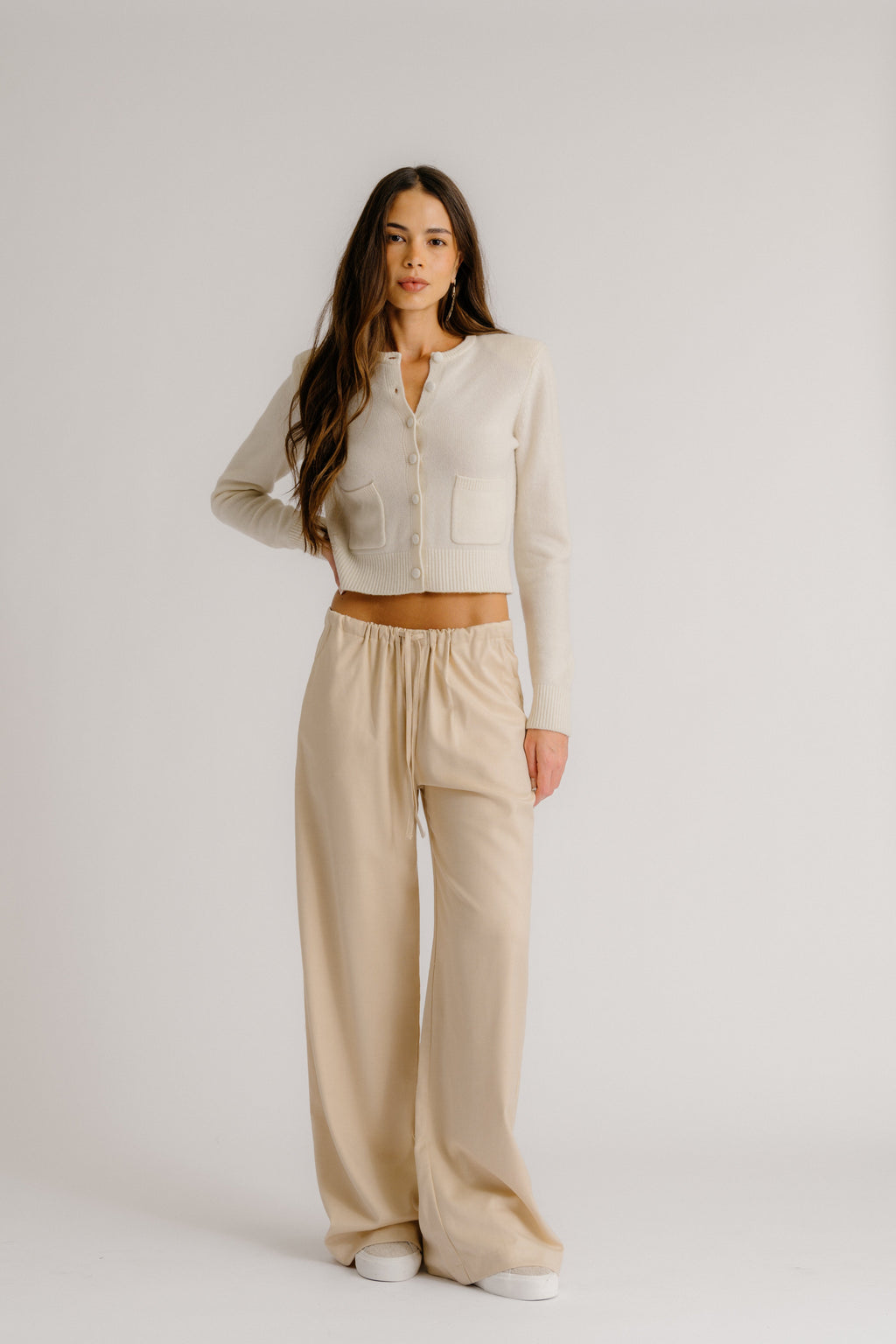 GEMMA PULL ON STRAIGHT LEG PANT | OATMEAL