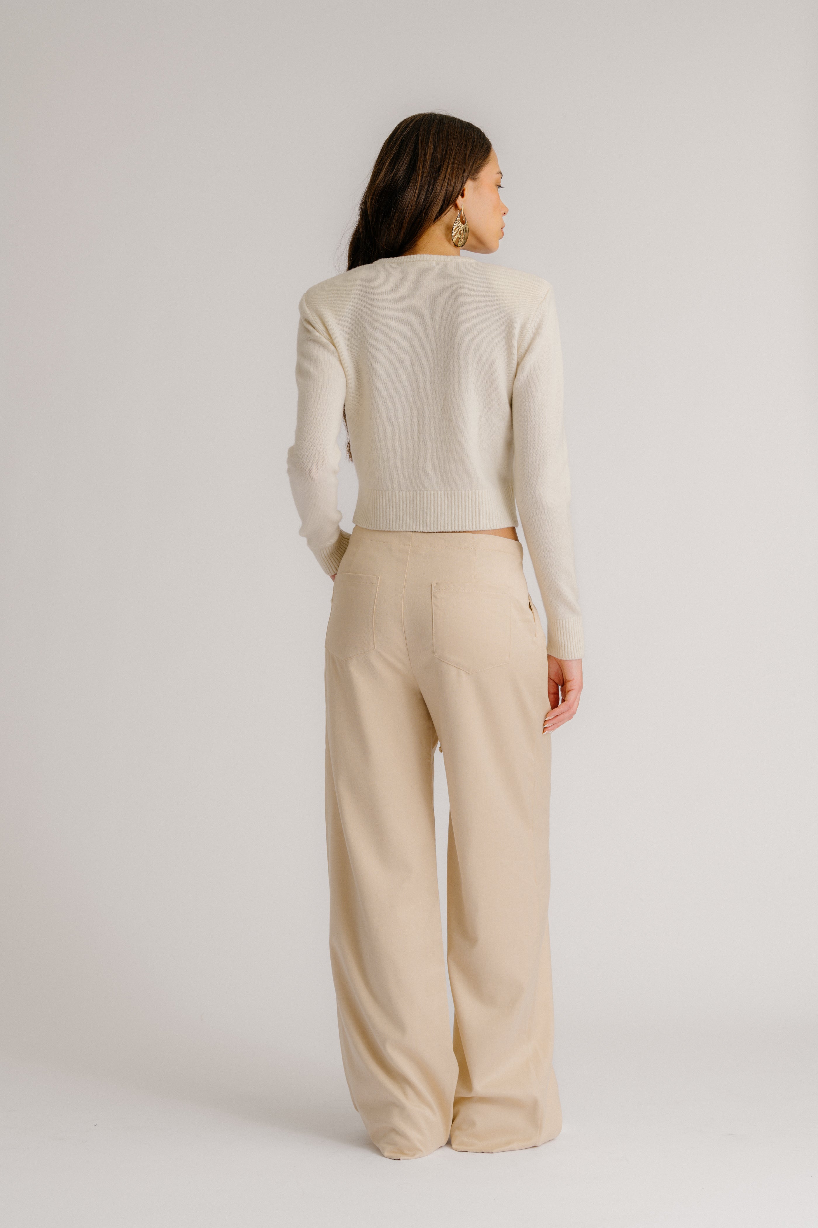 GEMMA PULL ON STRAIGHT LEG PANT | OATMEAL