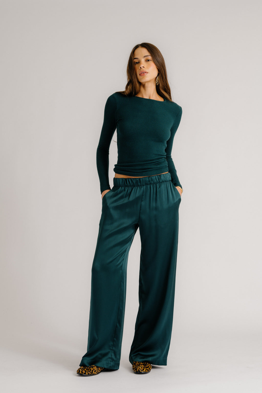BRYNN WIDE LEG SILK PANT | SACRAMENTO