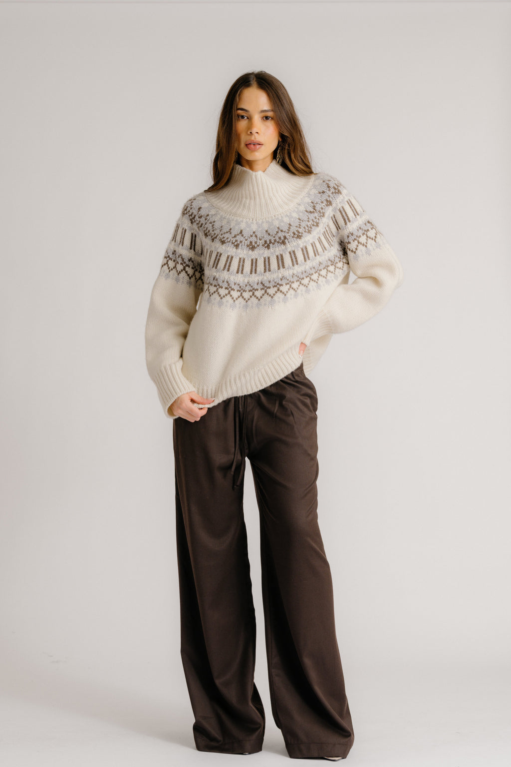 GEMMA PULL ON STRAIGHT LEG PANT | CHOCOLATE