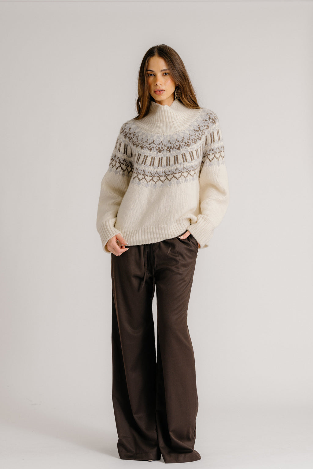 GEMMA PULL ON STRAIGHT LEG PANT | CHOCOLATE