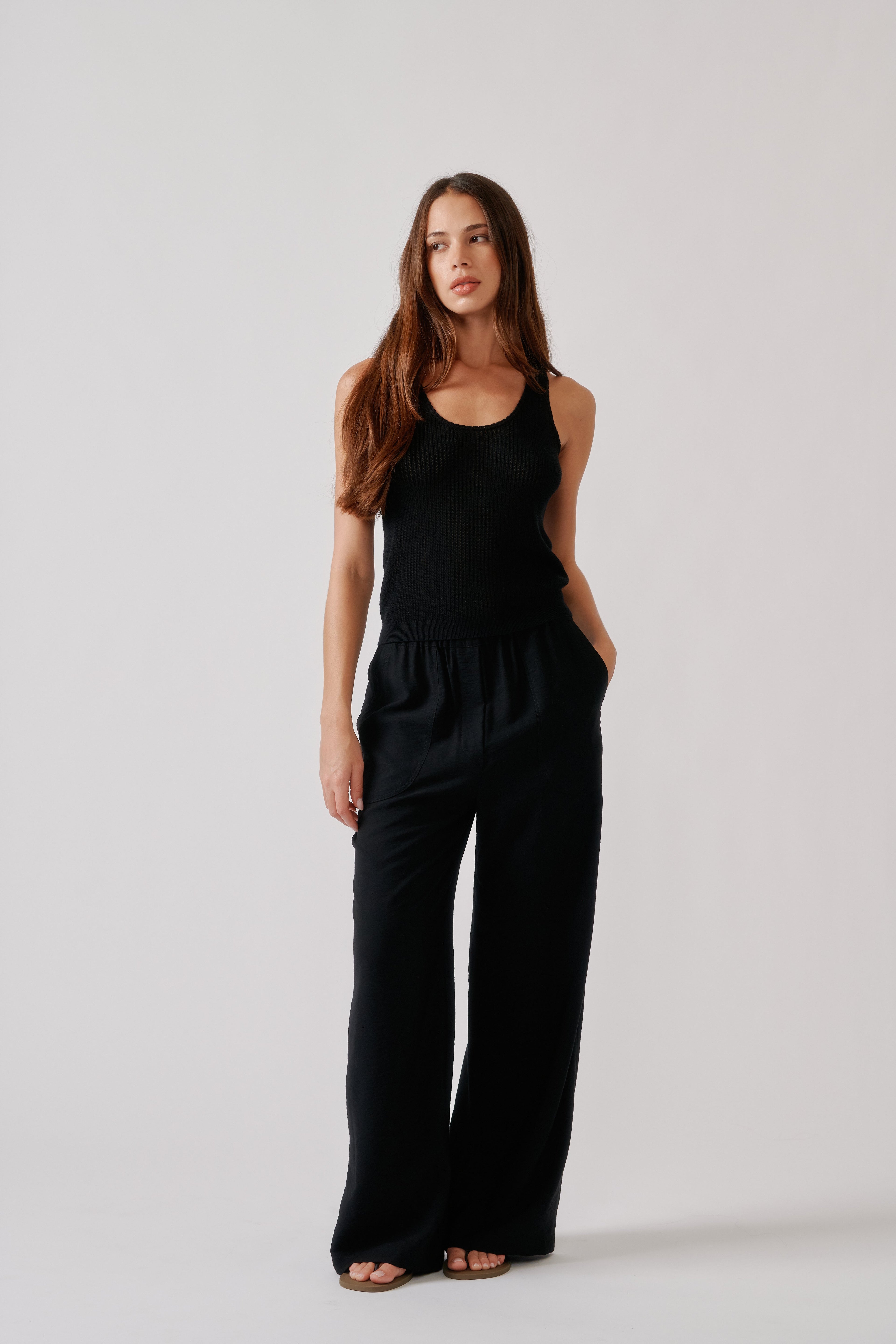 LENON UTILITY PULL ON PANT | BLACK