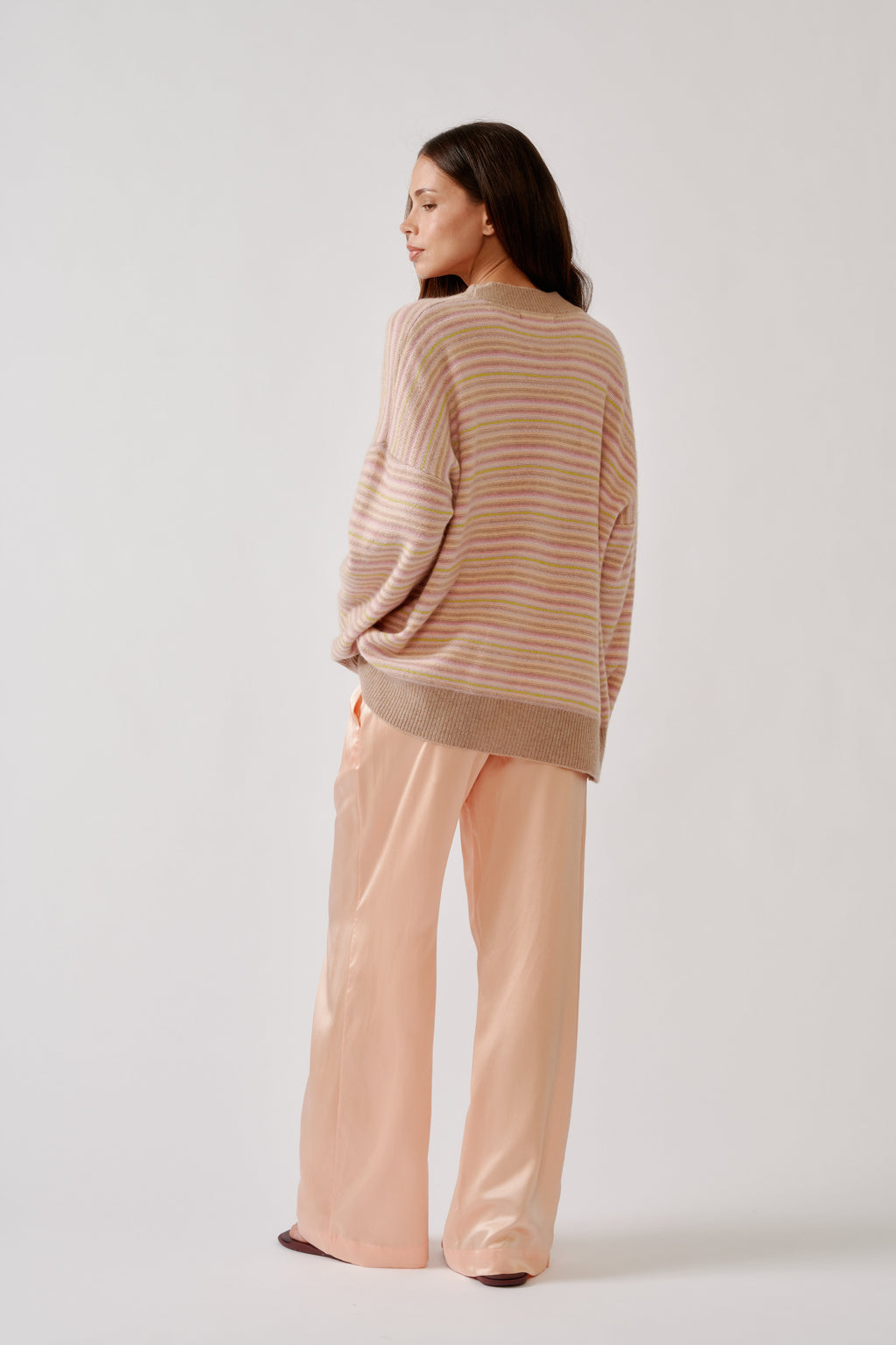 BRYNN  WIDE LEG SILK PANT | SHERBET