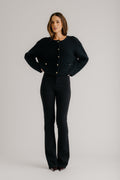 PETRA SUBTLE FLARE LEGGING | BLACK