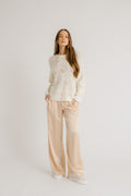 BRYNN  WIDE LEG SILK PANT | PINK SAND